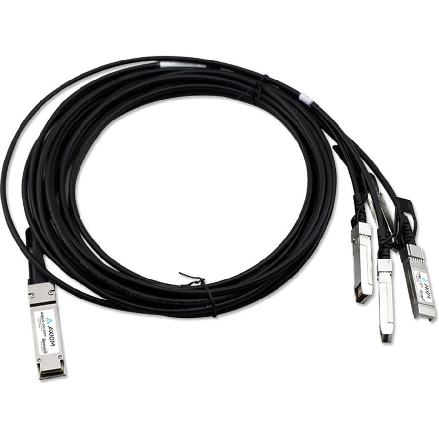 Solutions mémoire Axiom, Axiom 40GBASE-CR4 QSFP+ vers 4 10GBASE-CU SFP+ Active DAC Juniper Compatible 10m