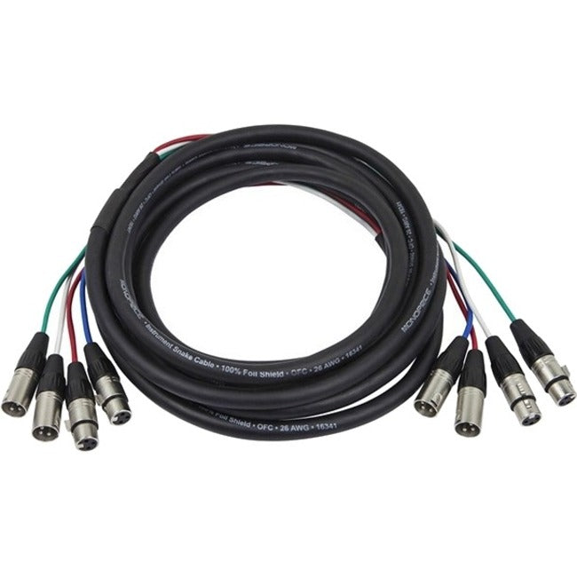 MONOPRICE, INC., Câble serpent Xlr(M) vers Xlr (F)-6 M, 4-Chan