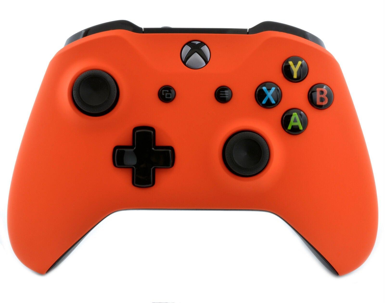 TeciSoft, Manette sans fil Xbox - Orange | Soft Touch | Poignée ajoutée pour le jeu