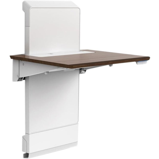 Ergotron, Inc, Workfit Elevate Wall Desk Pwr,Access Snow And Walnut