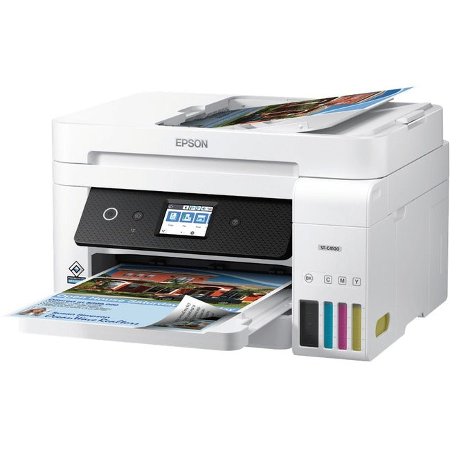 EPSON PRINT, Workforce St-C4100 Supertank Color Mfp,Inkjet,Print,Copy,Scan,Fax,Auto 2-Sided,S