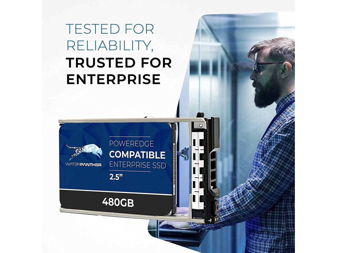 Panthère d'eau, Wp 480Gb Sas 12Gb/S 2.5" Ssd For Dell Poweredge Servers | Enterprise Solid State Drive In 13G Tray