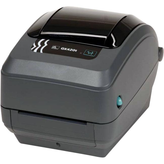 Zebra Technologies Corporation, Zebra Gk420T Desktop Direct Thermal/Thermal Transfer Printer - Monochrome - Impression d'étiquettes - Ethernet - Usb